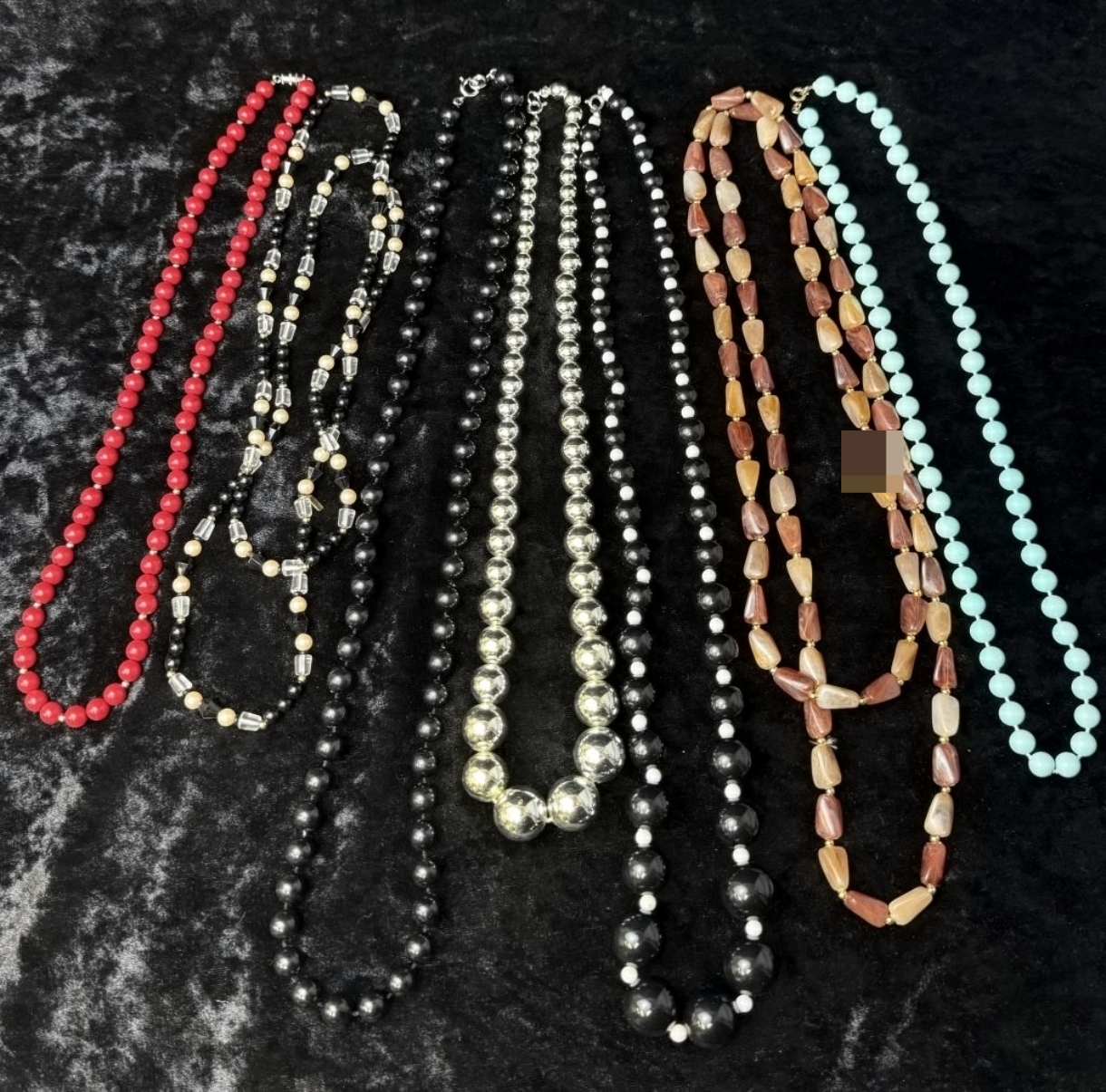 Costume Bead Necklace Lot, 8 Pieces