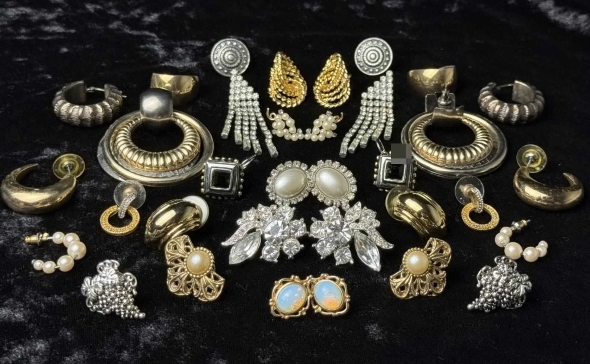 Vintage Costume Earring Lot, 14 Pairs