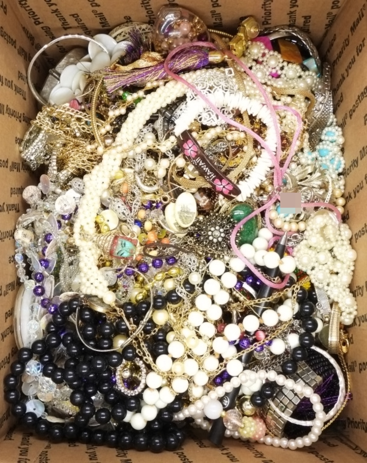 Estate Jewelry Lot, Med. Flat Rate Treasure Box