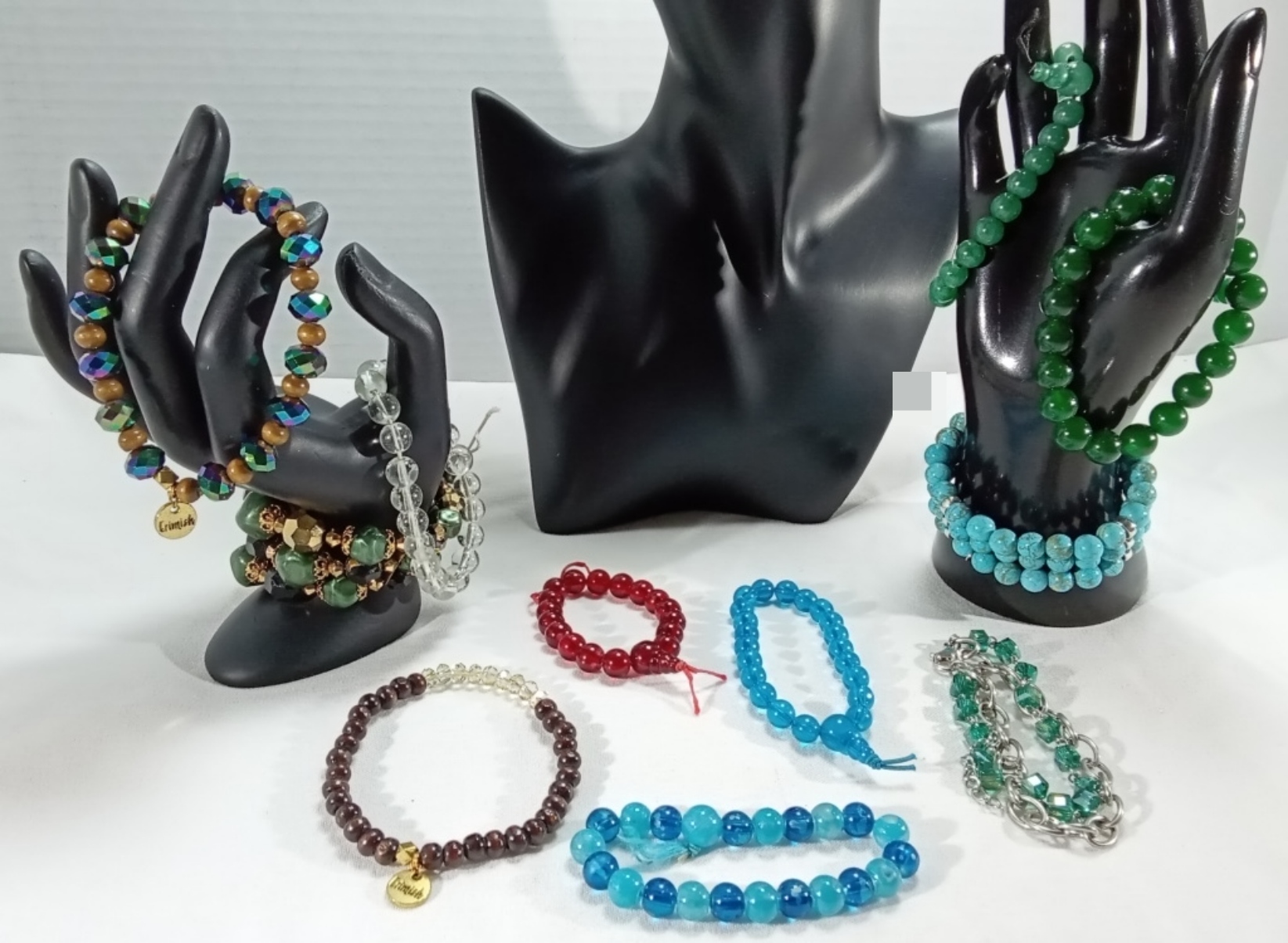 Beaded Jewelry Lot, Gold-Tone & Gemstone Beads