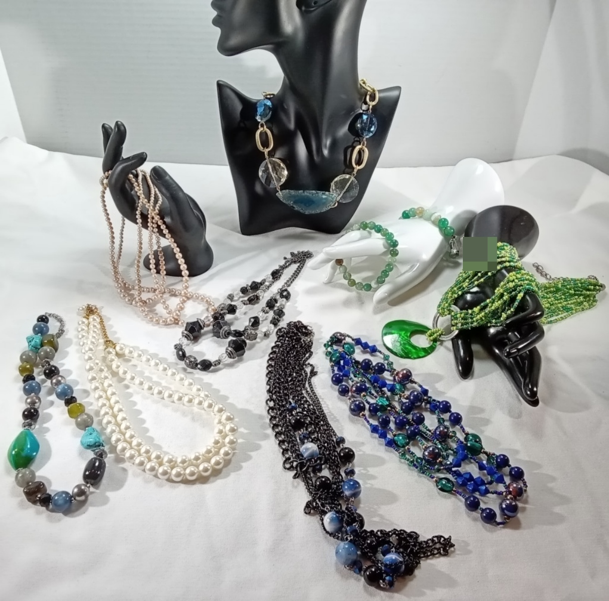 Beaded Jewelry Lot, 10 Pieces Mixed Styles