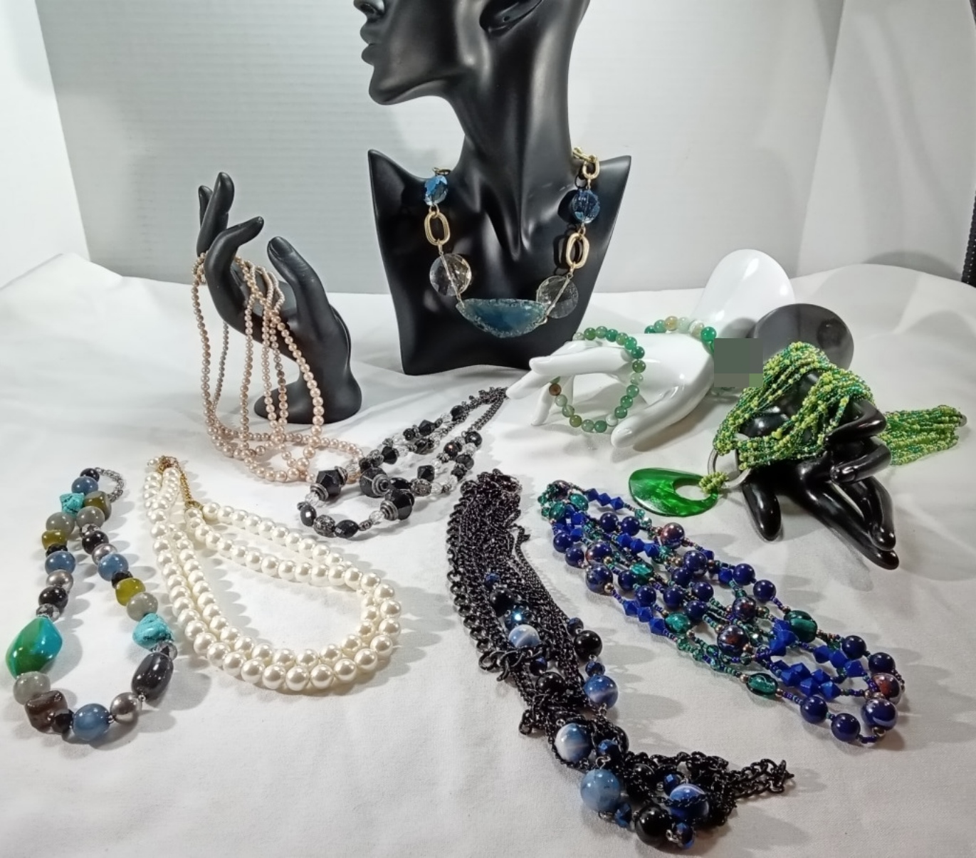 Beaded Jewelry Lot, 10 Pieces Mixed Styles