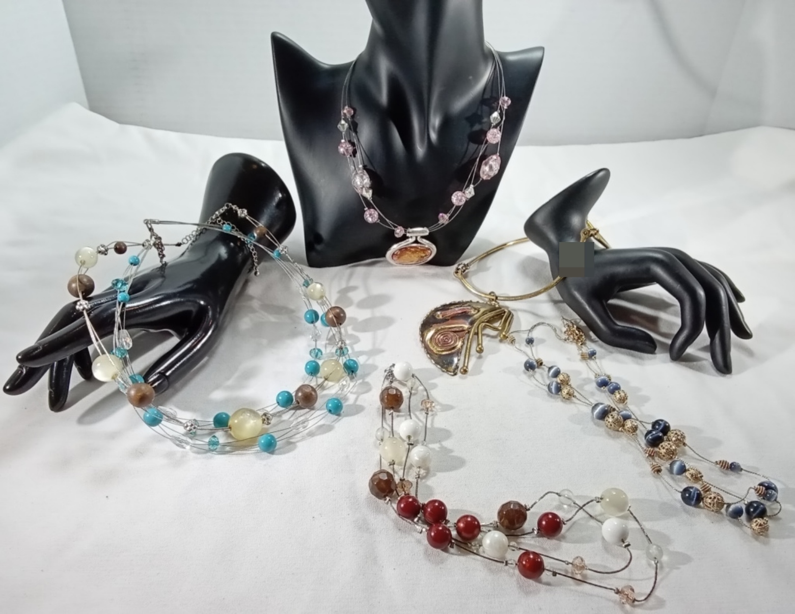 Vintage Jewelry Lot, Mixed Beaded Necklaces