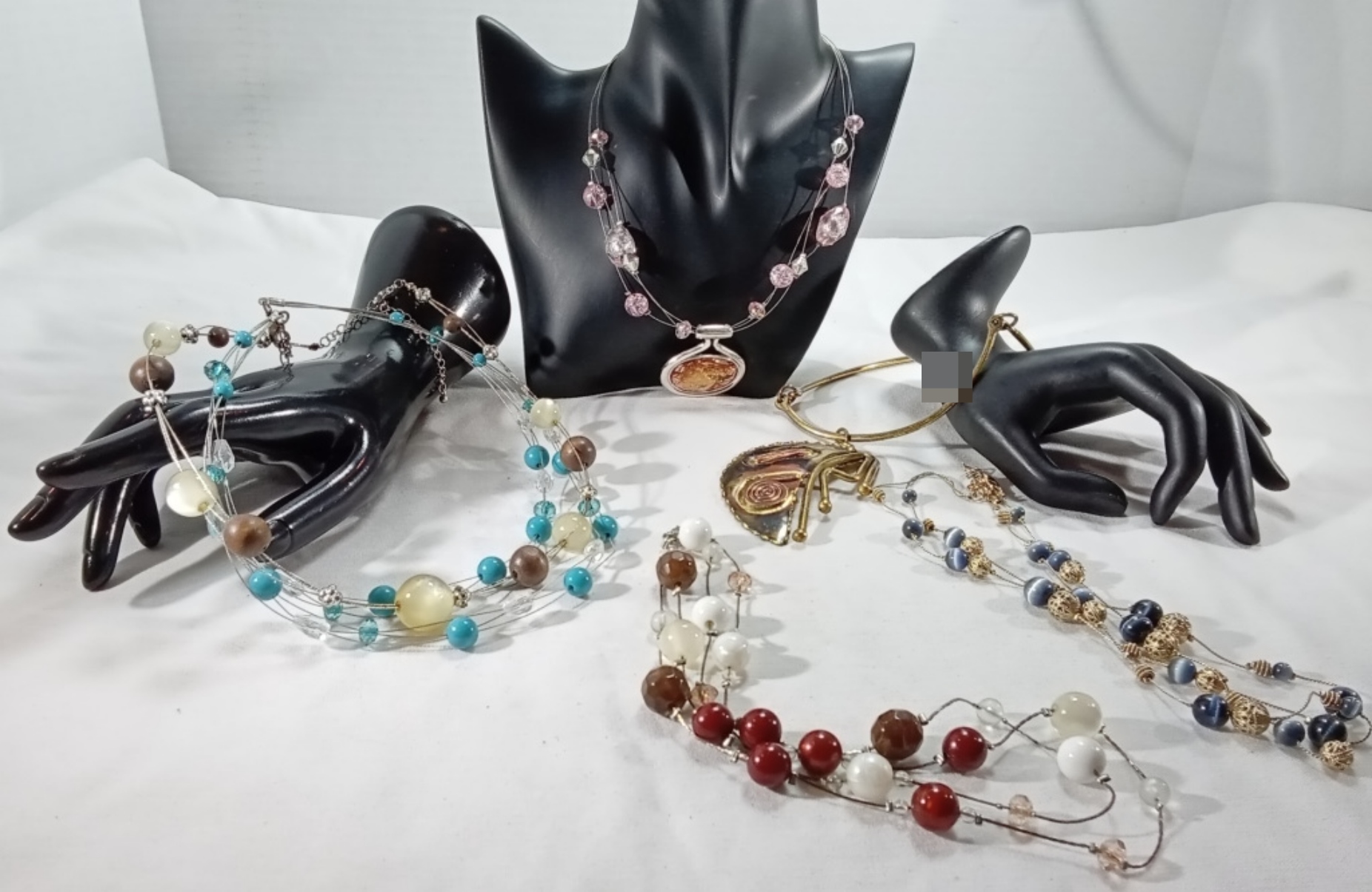 Vintage Jewelry Lot, Mixed Beaded Necklaces