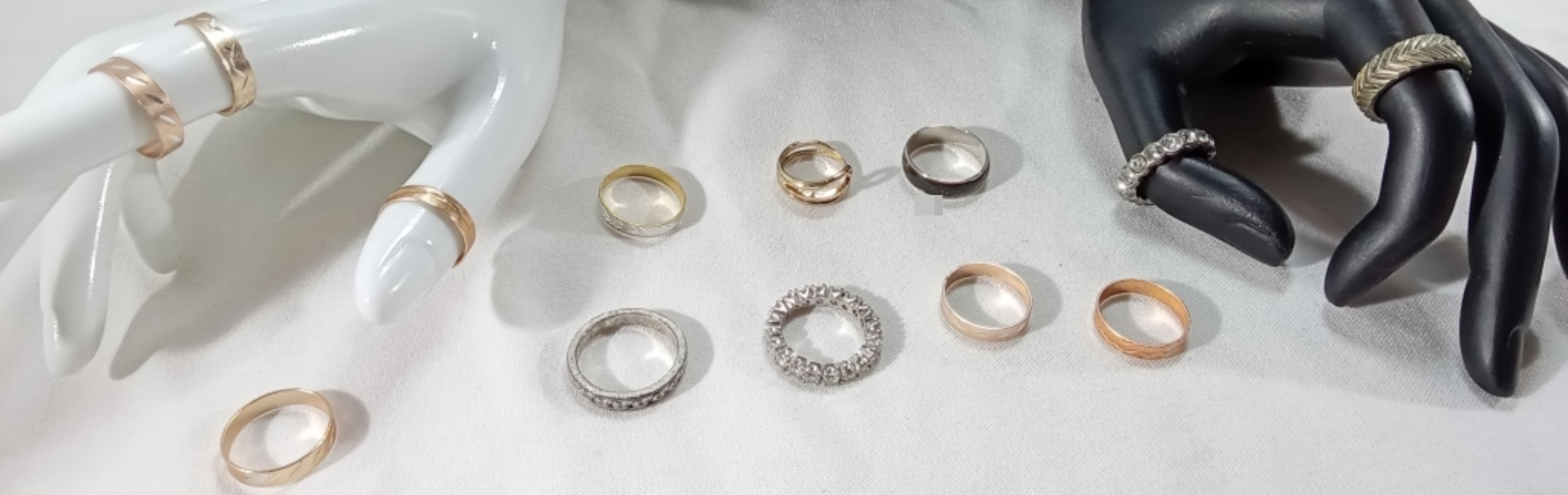 Mixed Ring Lot, Gold-Tone & Silver-Tone