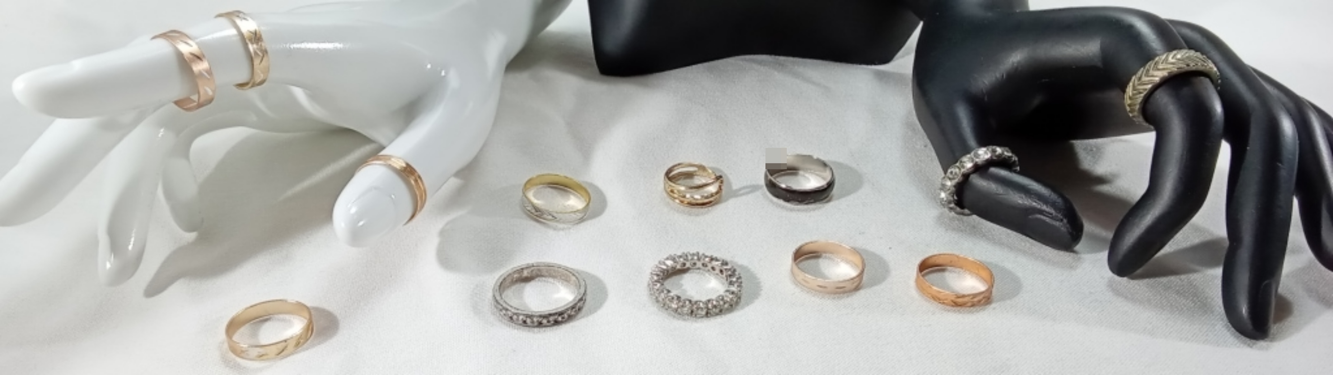 Mixed Ring Lot, Gold-Tone & Silver-Tone