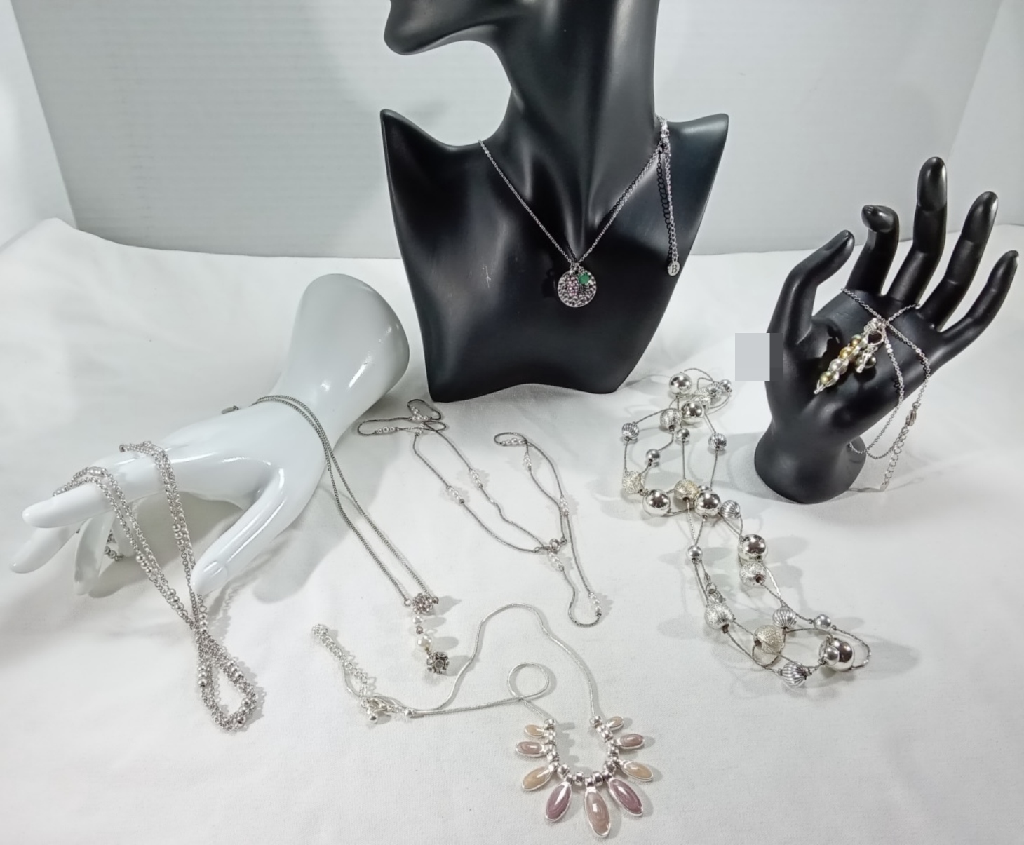 Silver-Tone Jewelry Lot, 7 Pieces Mixed Styles