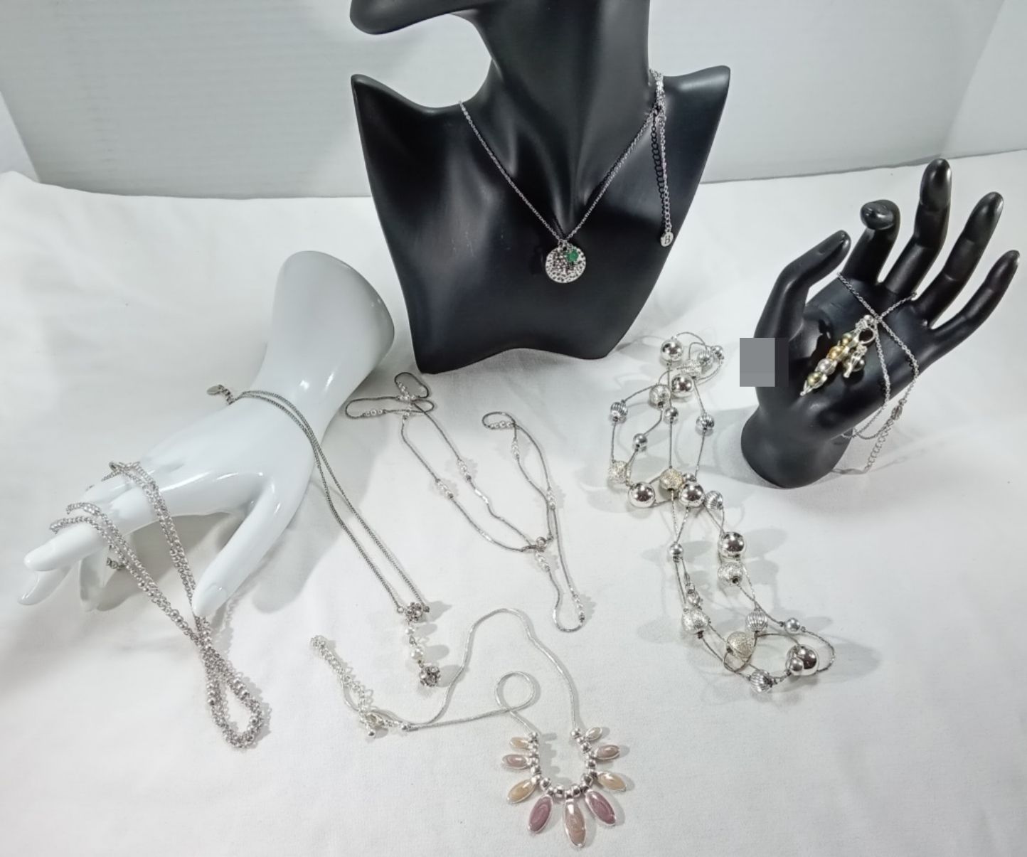 Silver-Tone Jewelry Lot, 7 Pieces Mixed Styles