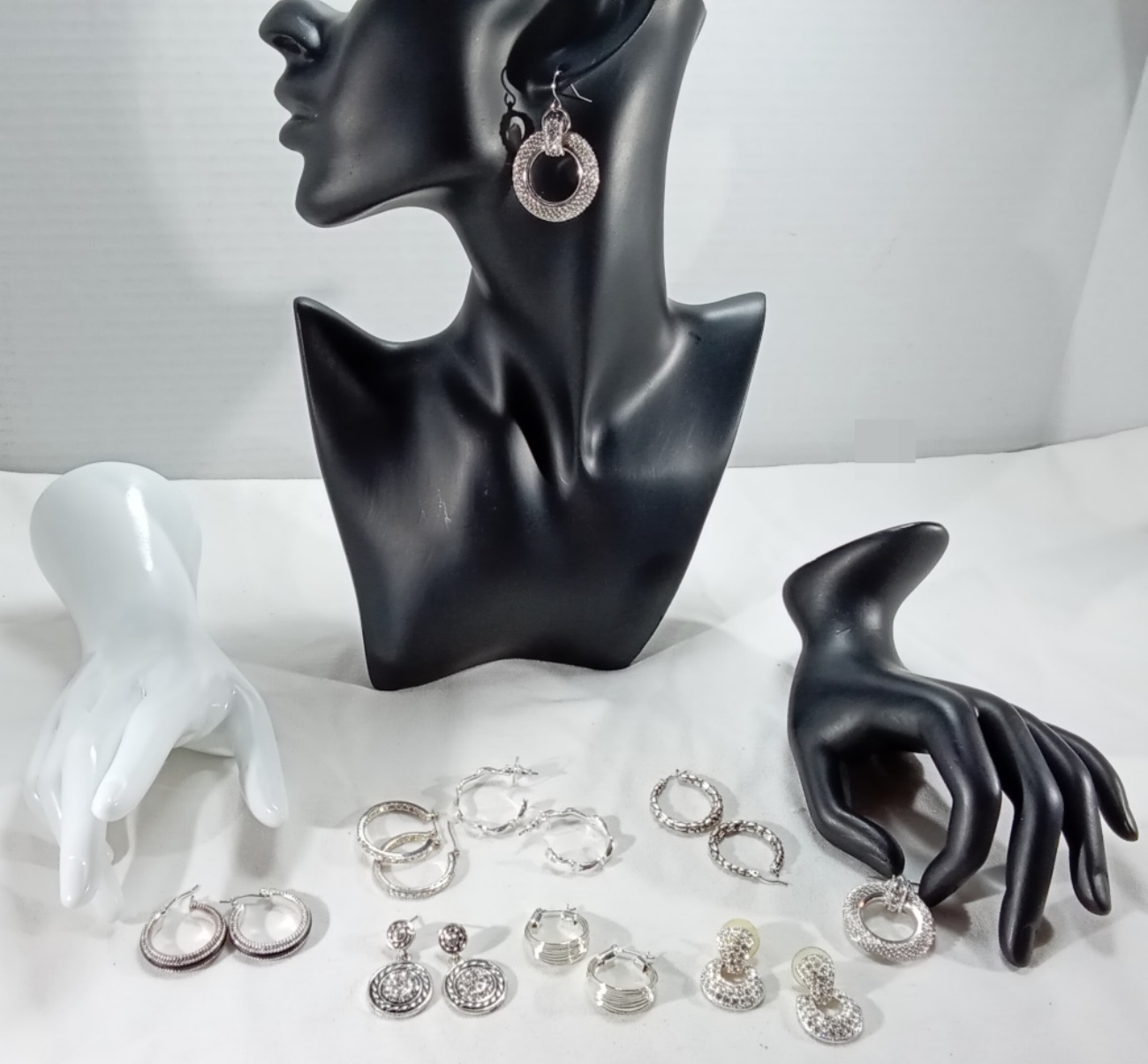 Silver-Tone Jewelry Lot, 8 Pieces Mixed Styles
