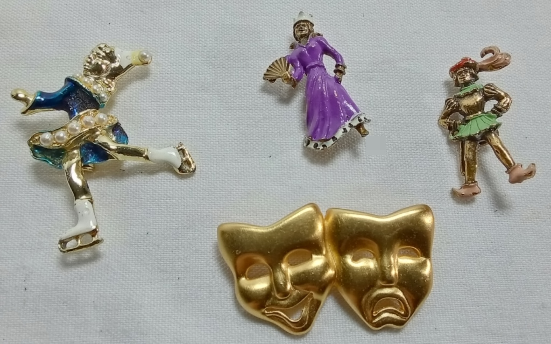 Vintage Gold-Tone Figural Pin Lot