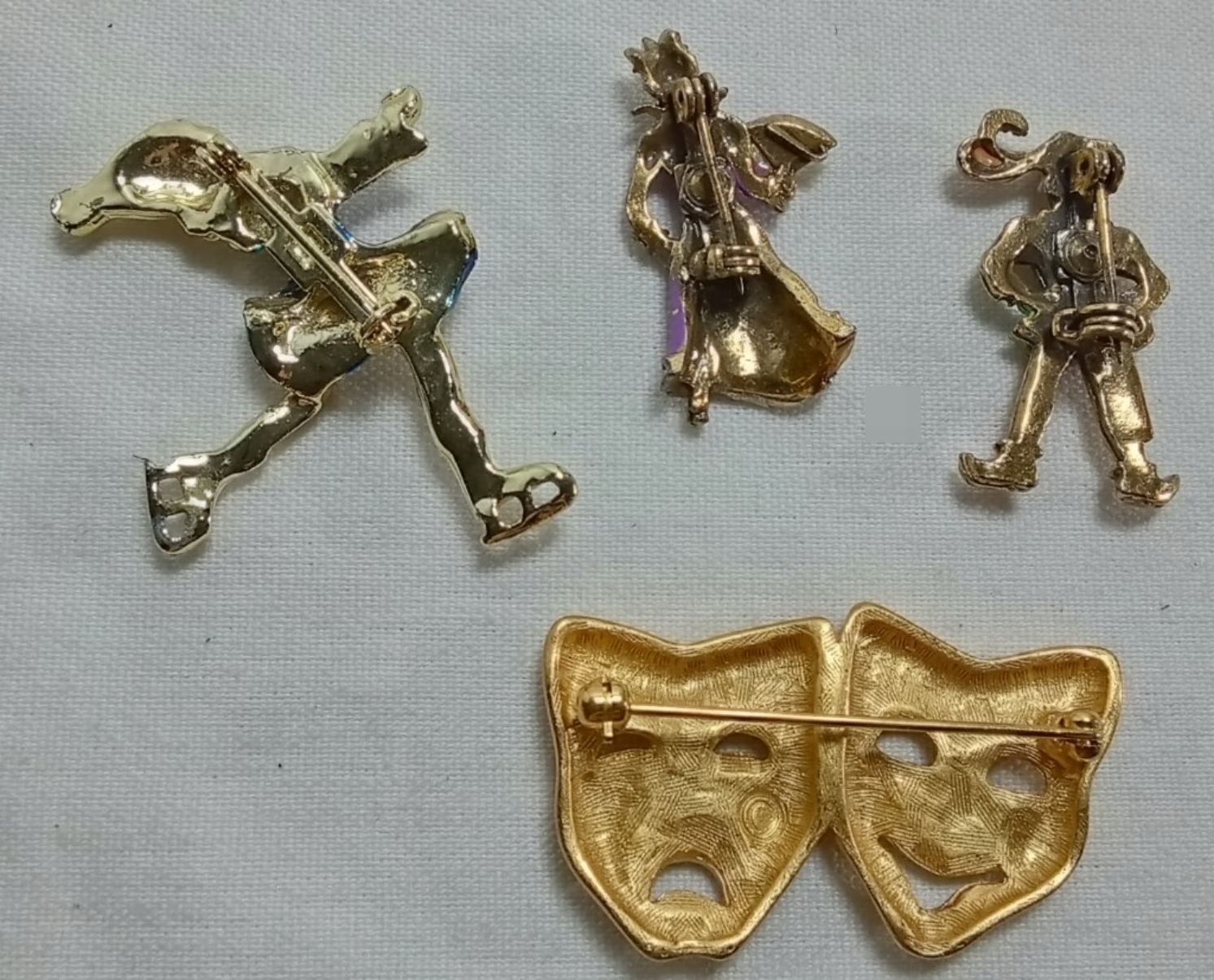 Vintage Gold-Tone Figural Pin Lot