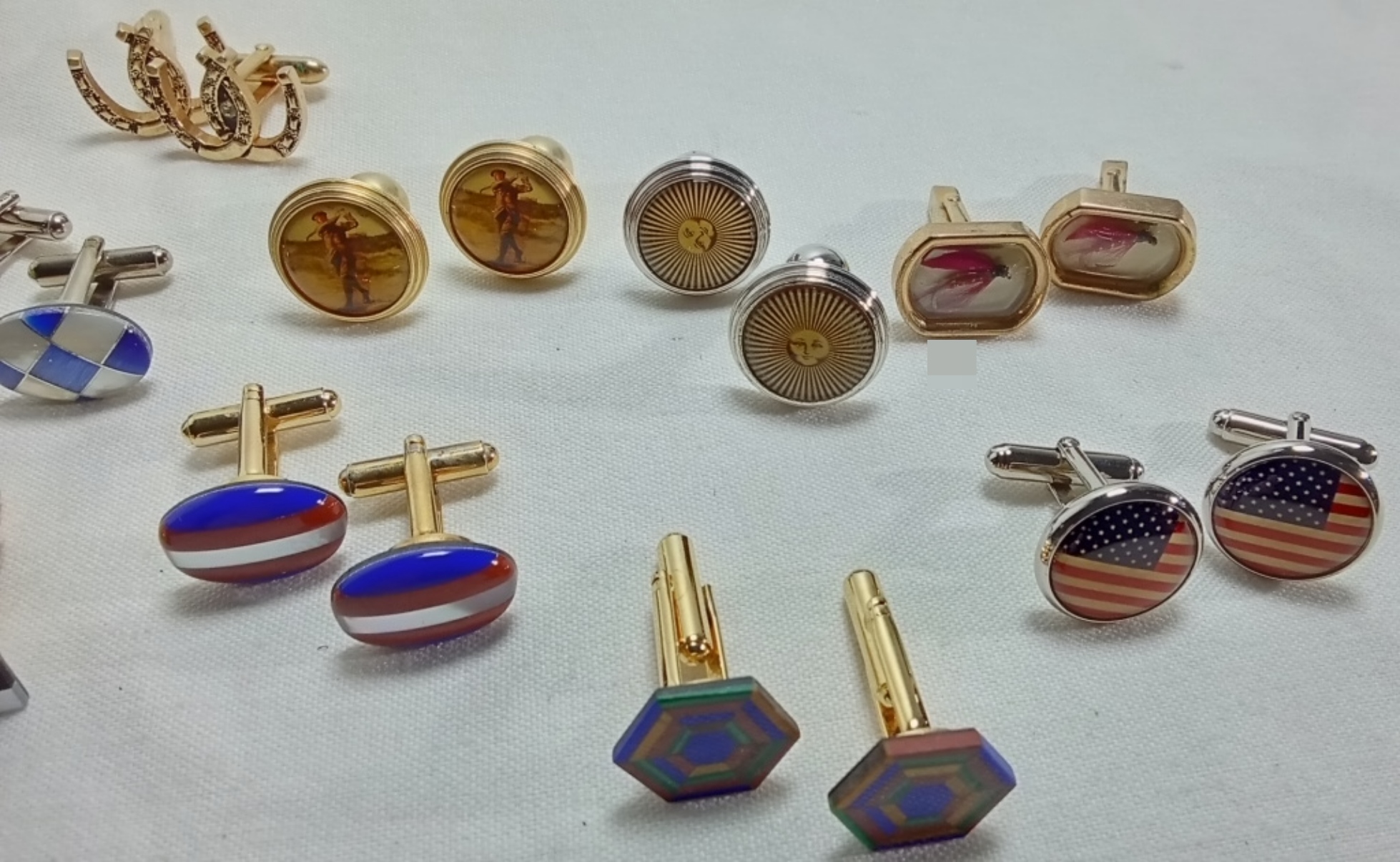 Cufflink Lot, 10 Pairs Mixed Designs