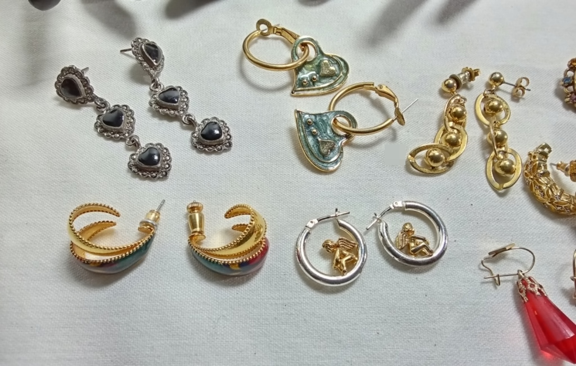 Jewelry Lot, Gold-Tone Silver-Tone Earrings