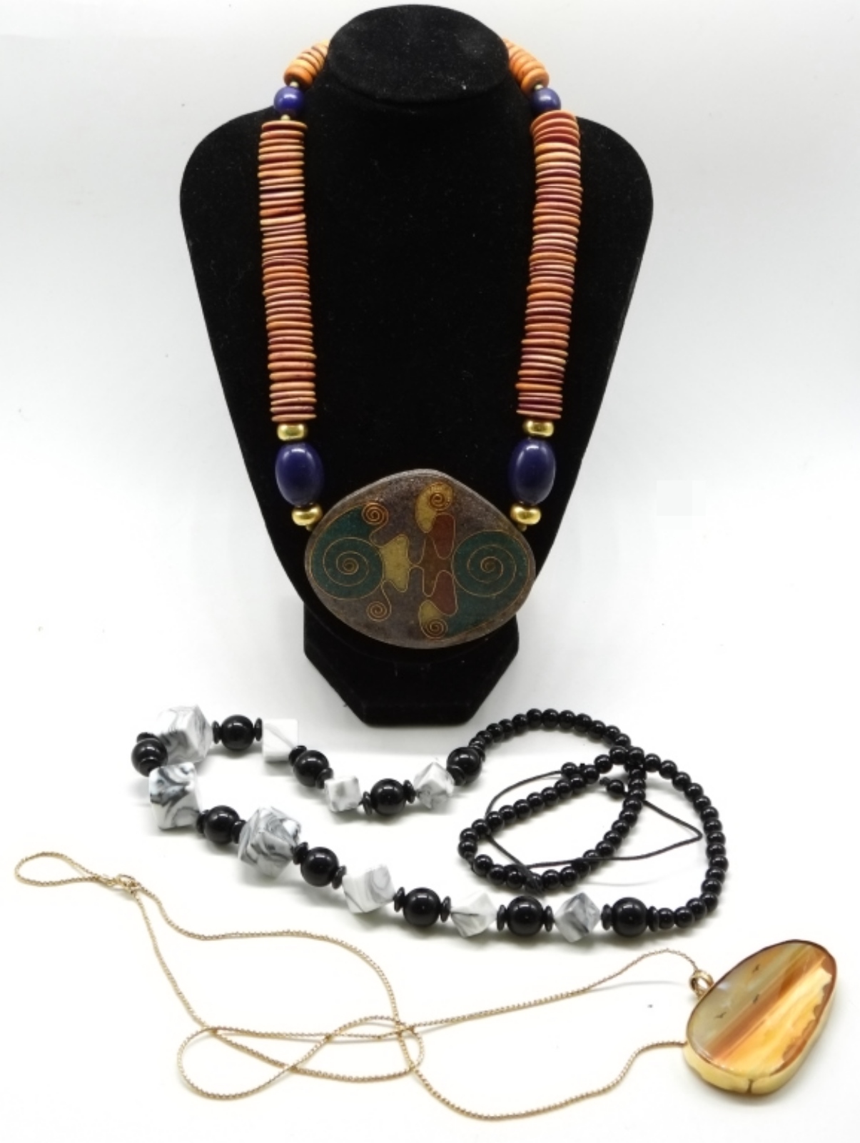 (3) Stone Style Necklaces