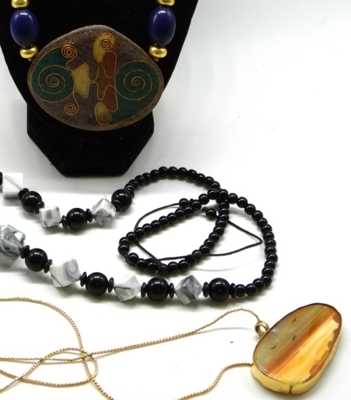 (3) Stone Style Necklaces