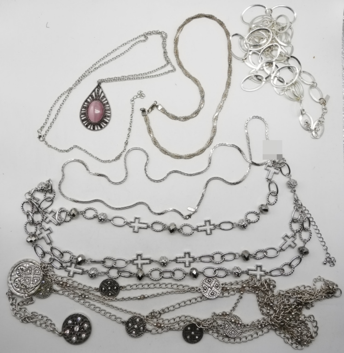 (6) Silver-Tone Necklaces