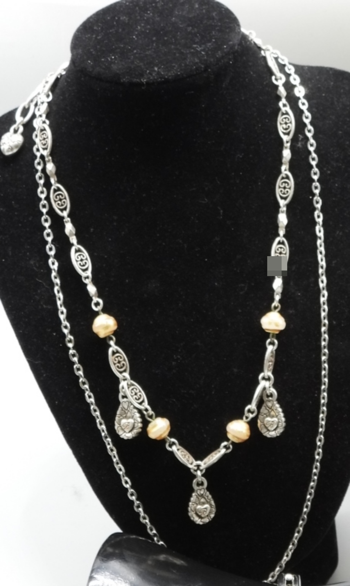 (4) Silver-Tone Necklaces & (1) Bracelet