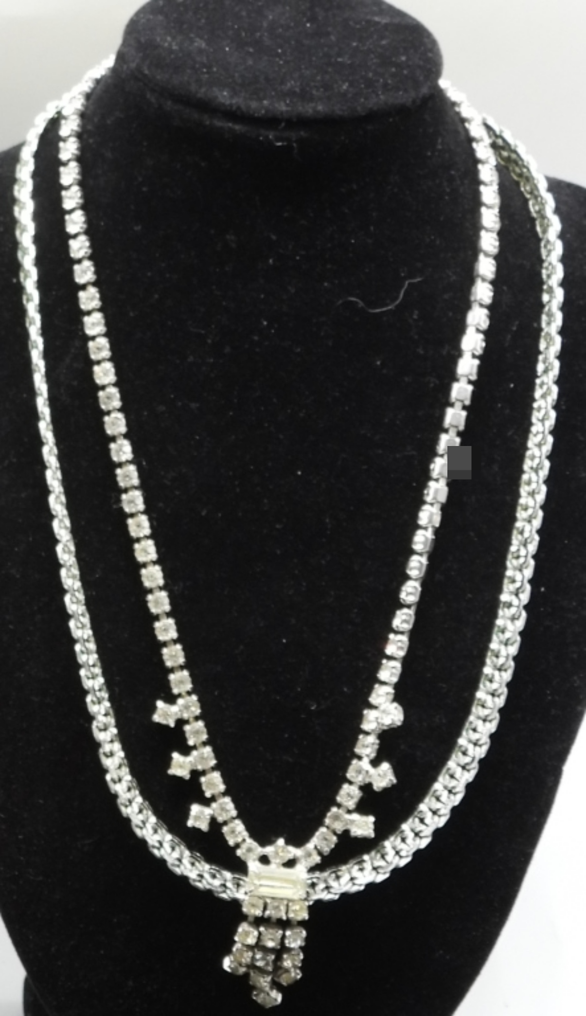 (4) Silver-Tone Necklaces & (1) Bracelet