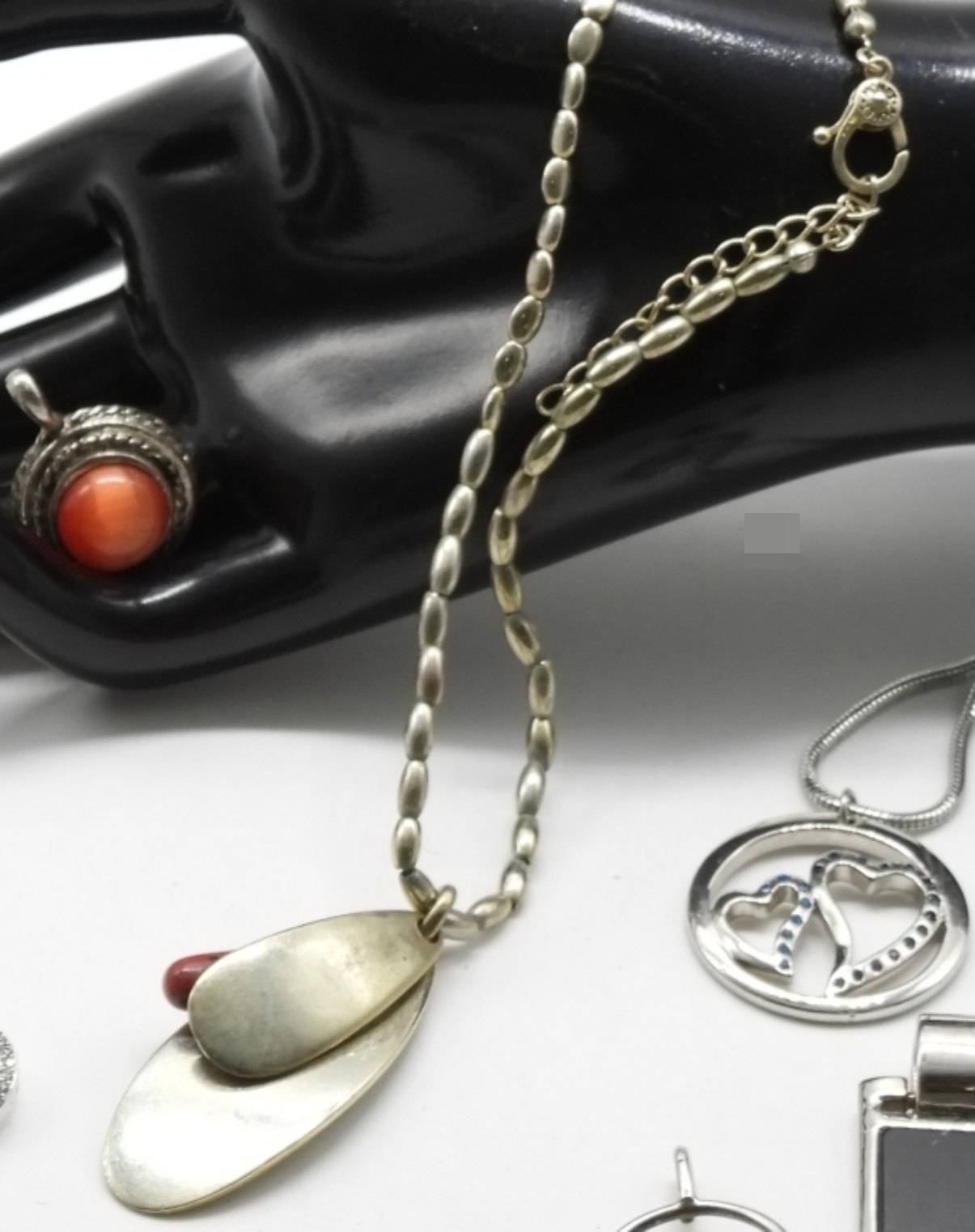 (10) Silver-Tone Pendants (3) Necklaces