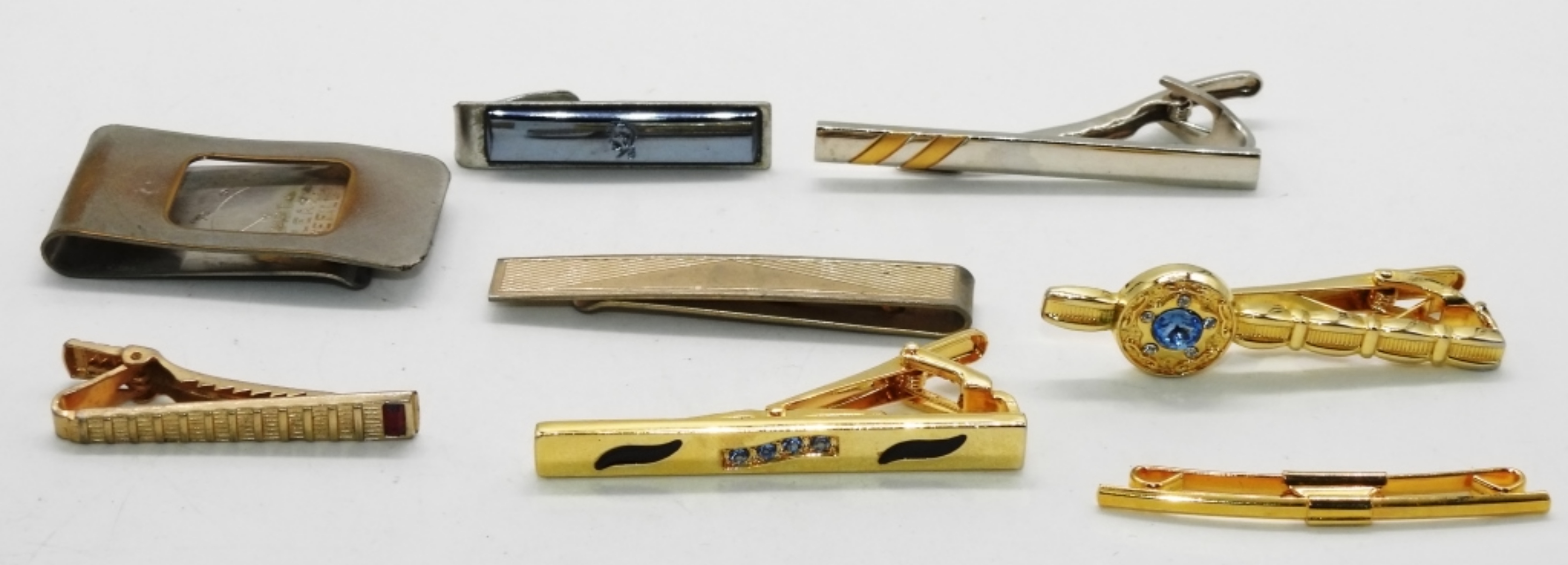 (7) Tie Clips & (1) Money Clip