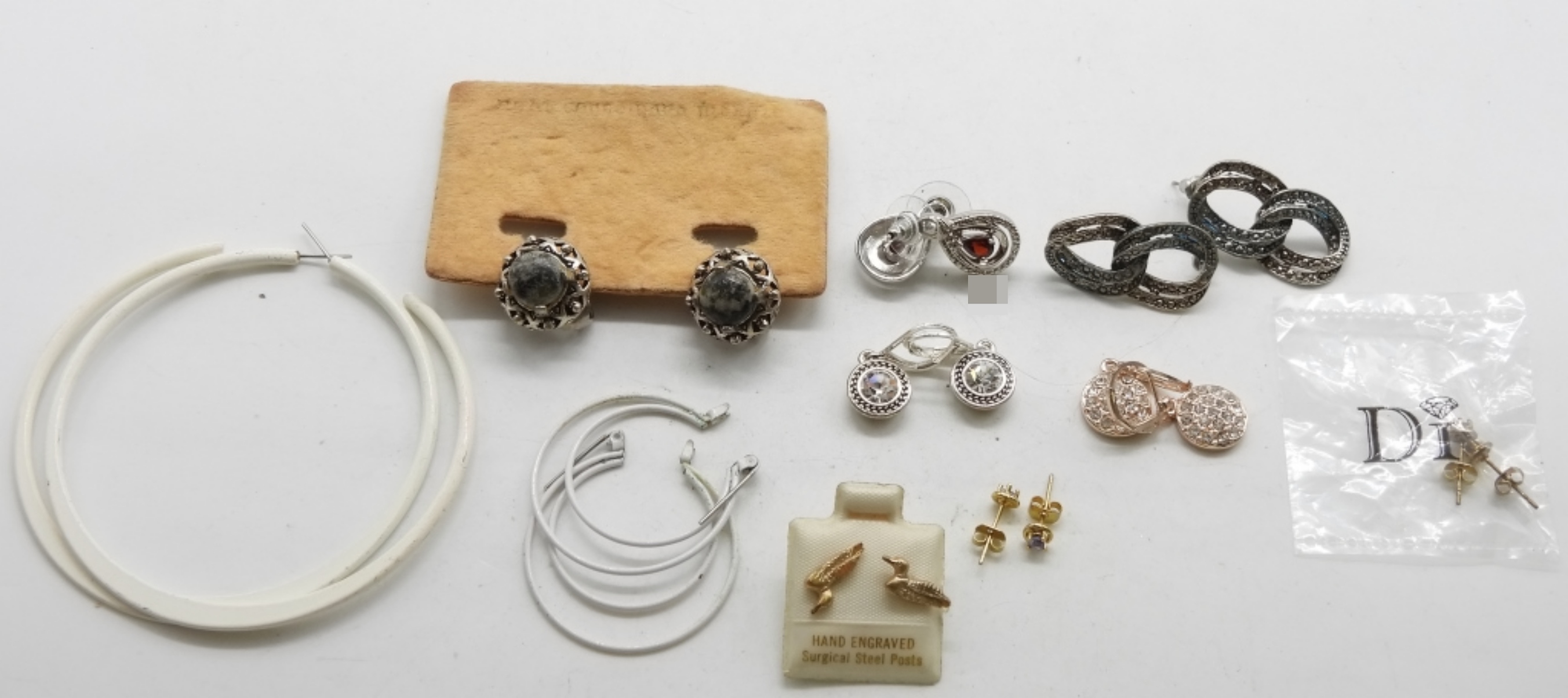 (10) Pair Of Post Earrings