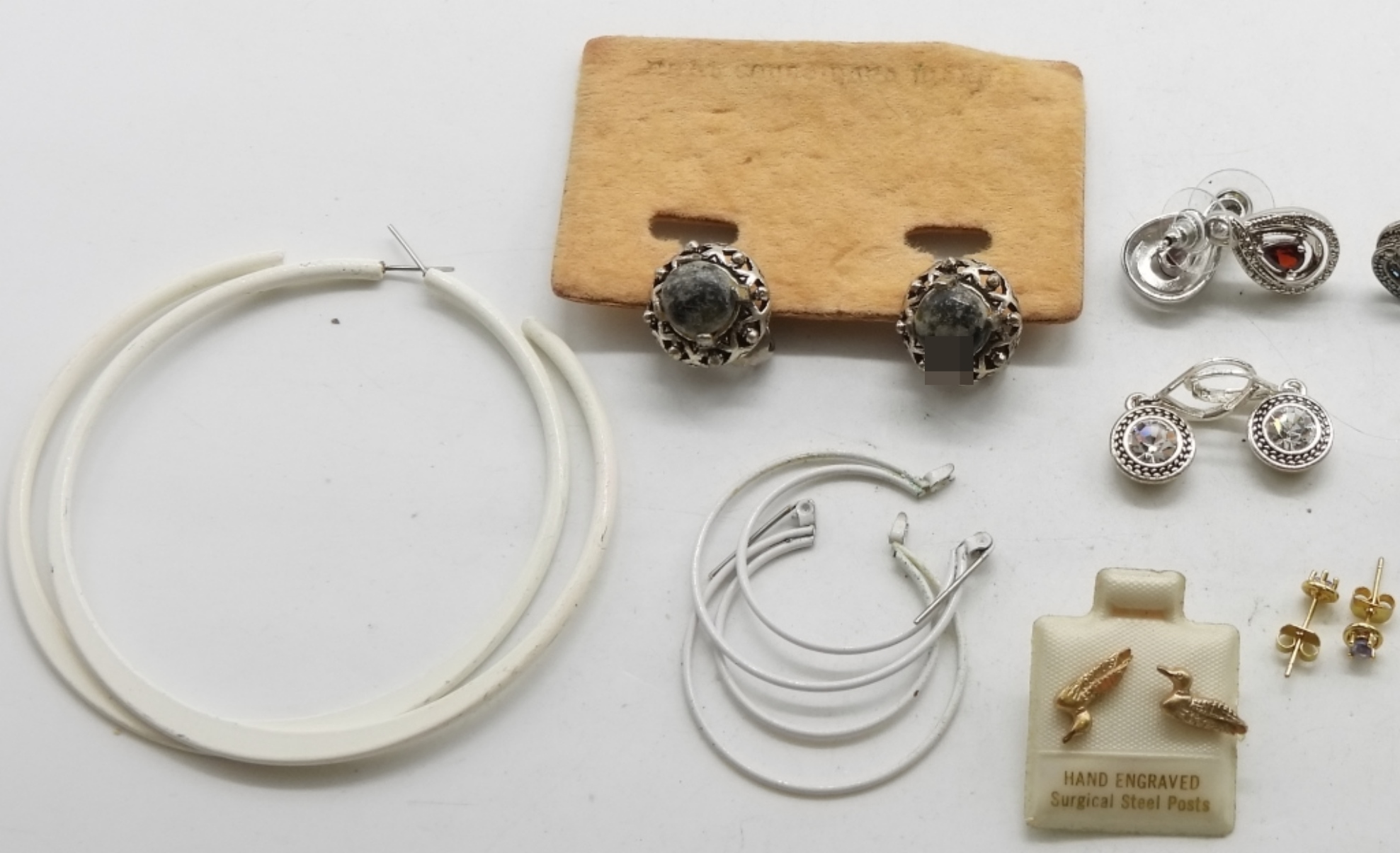 (10) Pair Of Post Earrings