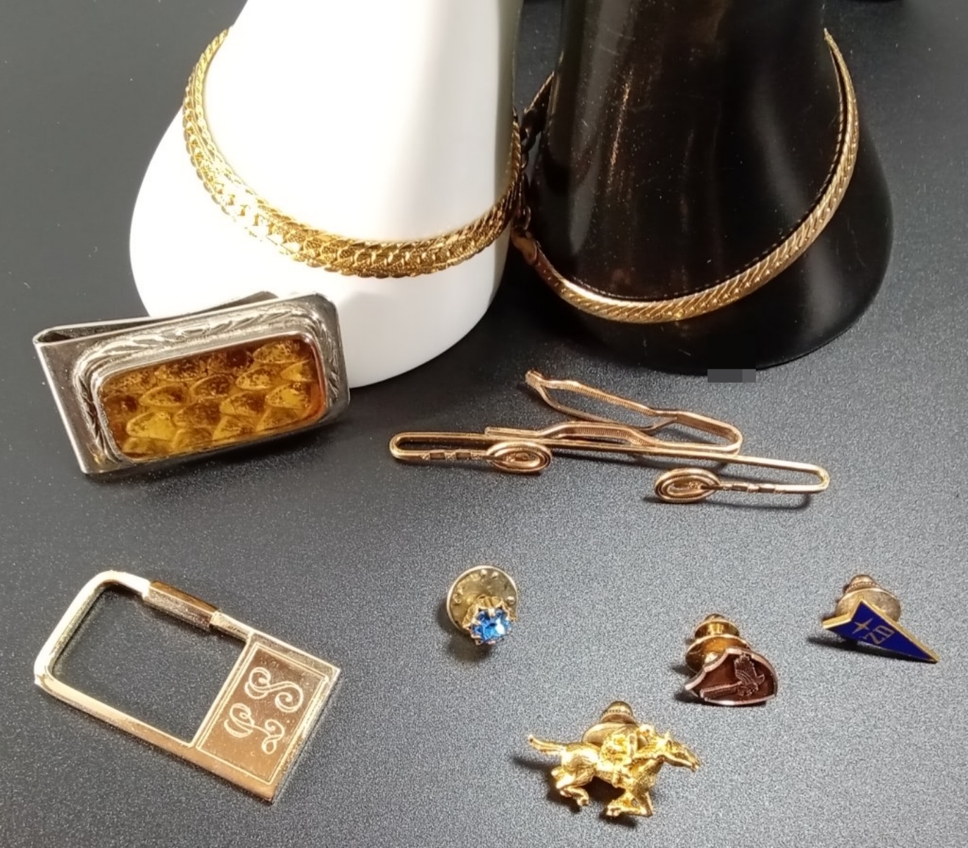 Vintage Gold & Silver-Tone Jewelry Lot, 9 Pieces
