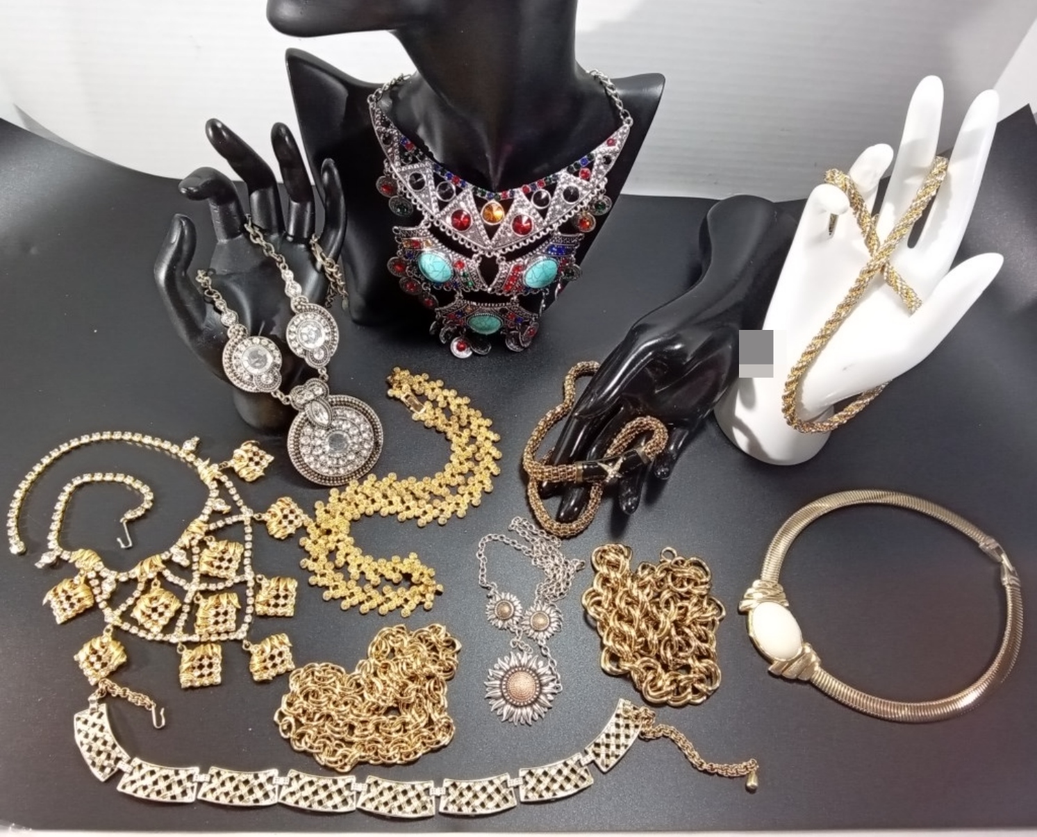 Vintage Gold-Tone & Silver-Tone Rhinestone Jewelry