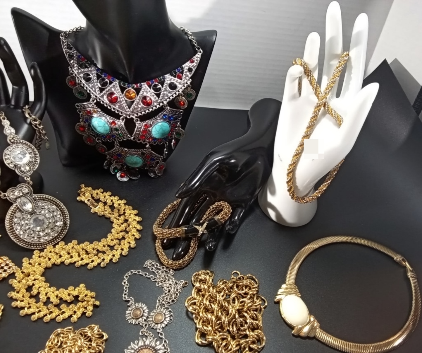 Vintage Gold-Tone & Silver-Tone Rhinestone Jewelry