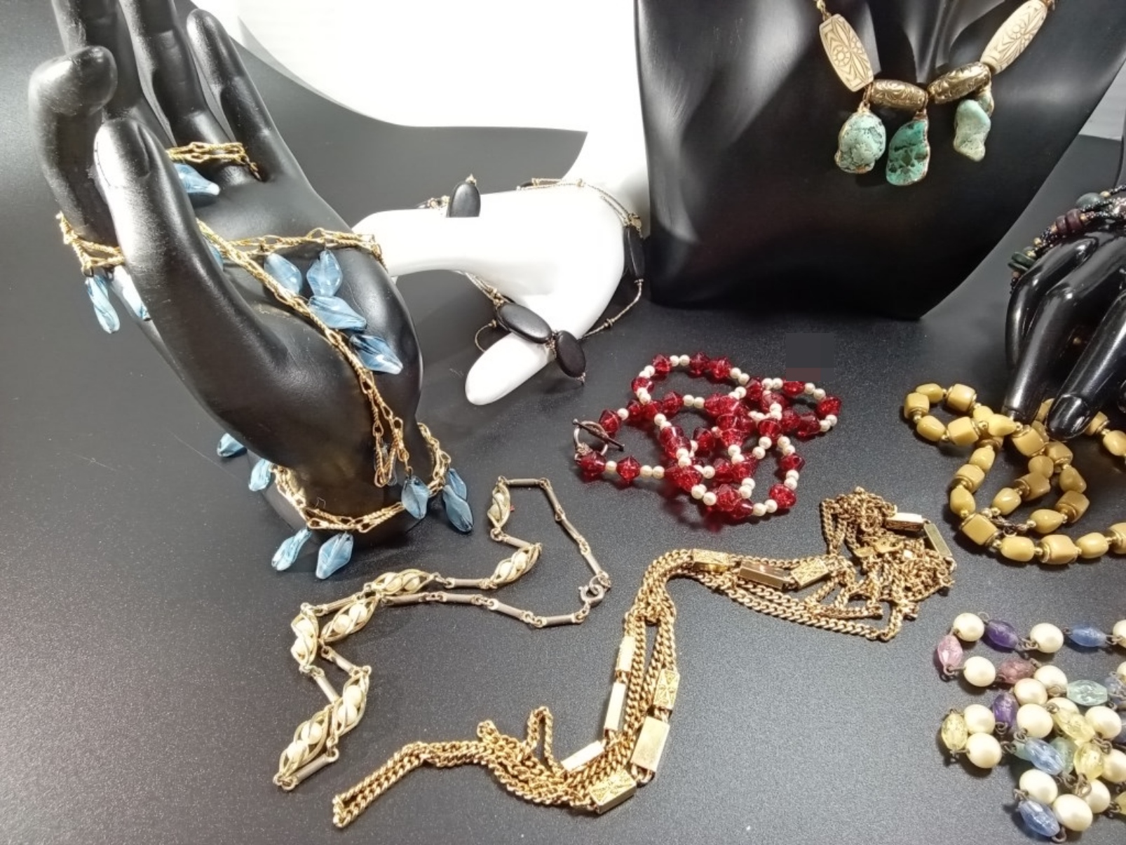 Vintage Costume Jewelry Lot, 9 Pieces Mixed