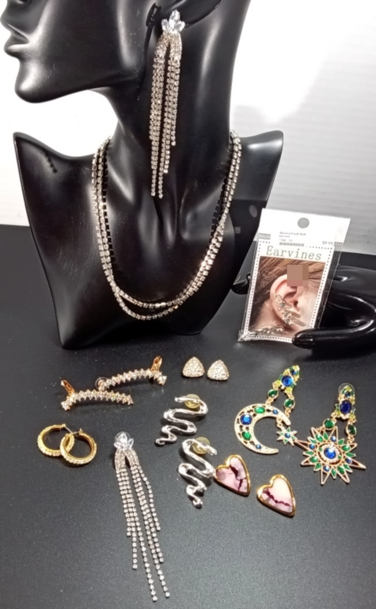 Vintage Costume Jewelry Lot, 9-Piece Silver & Gold