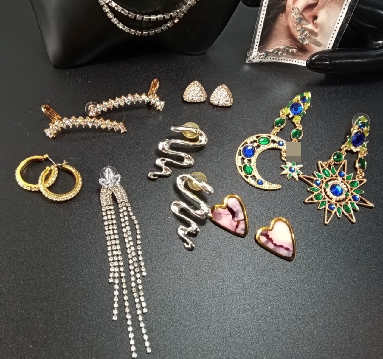 Vintage Costume Jewelry Lot, 9-Piece Silver & Gold