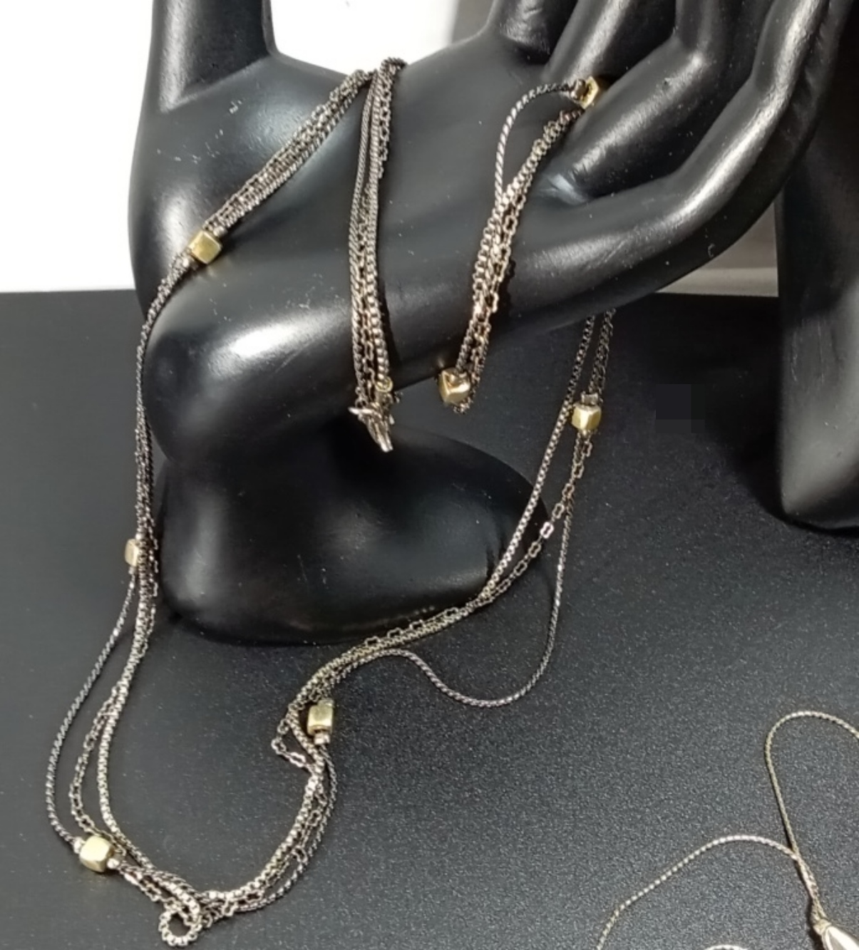 Mixed Jewelry Lot, 7-Piece Mixed Metal Necklaces