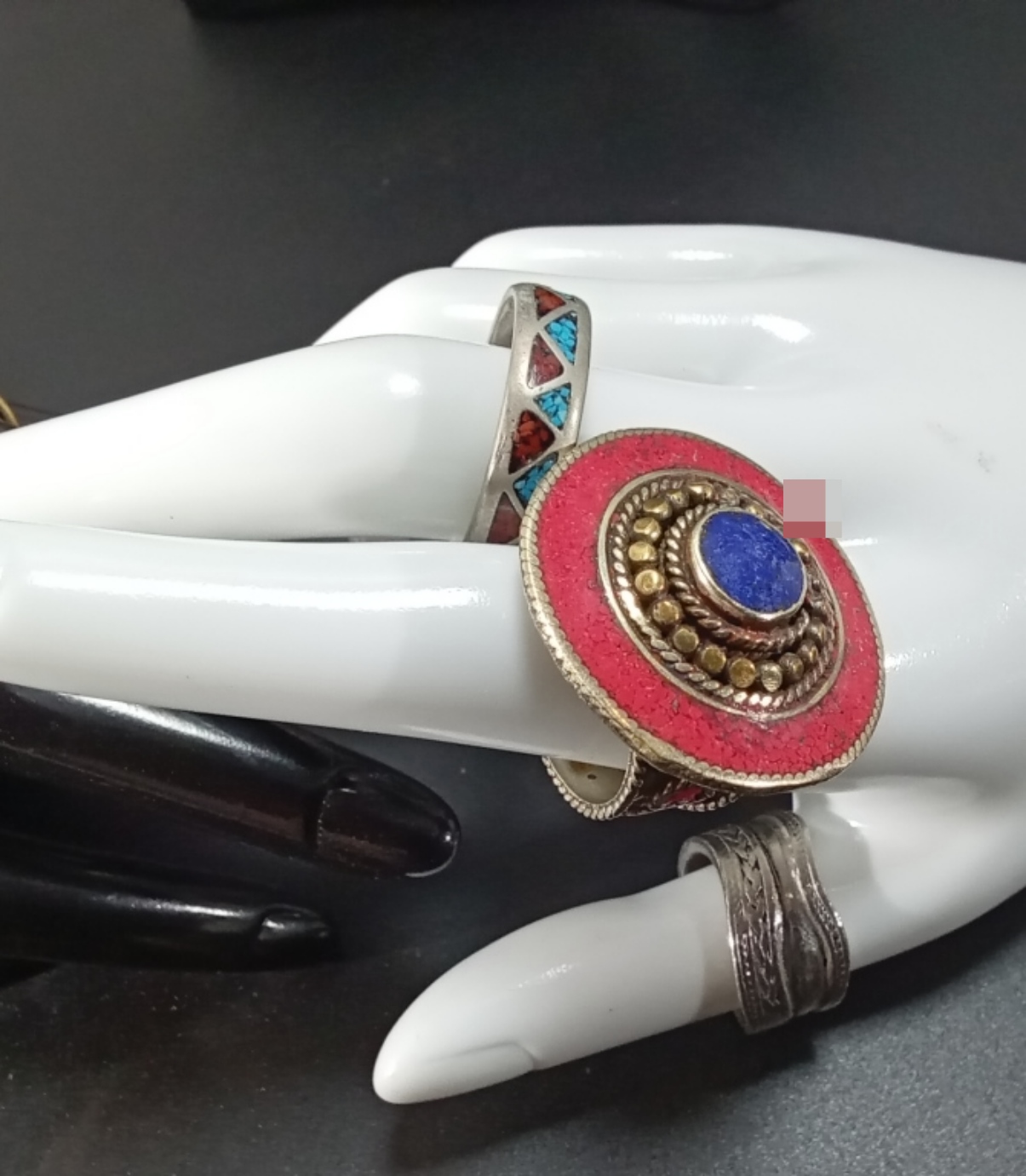 Vintage Mixed Metal Ring Lot, 9 Pieces