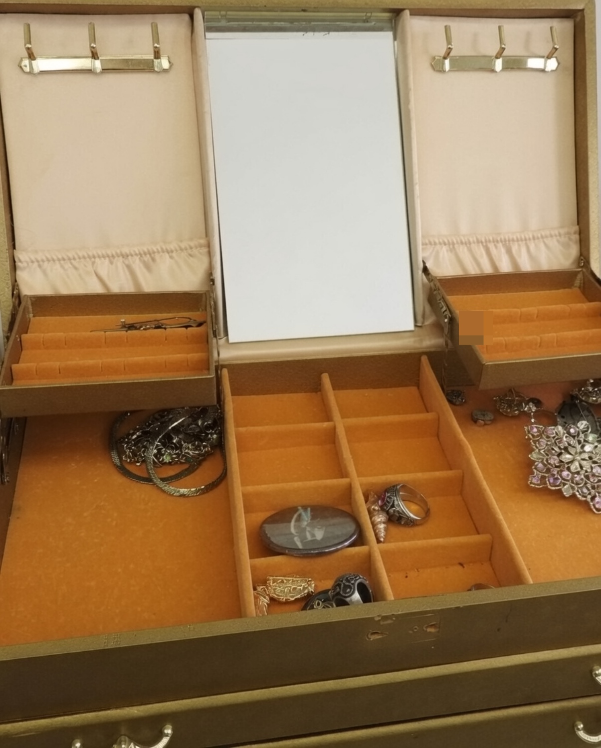 Jewelry Box with Costume Jewelry Collection