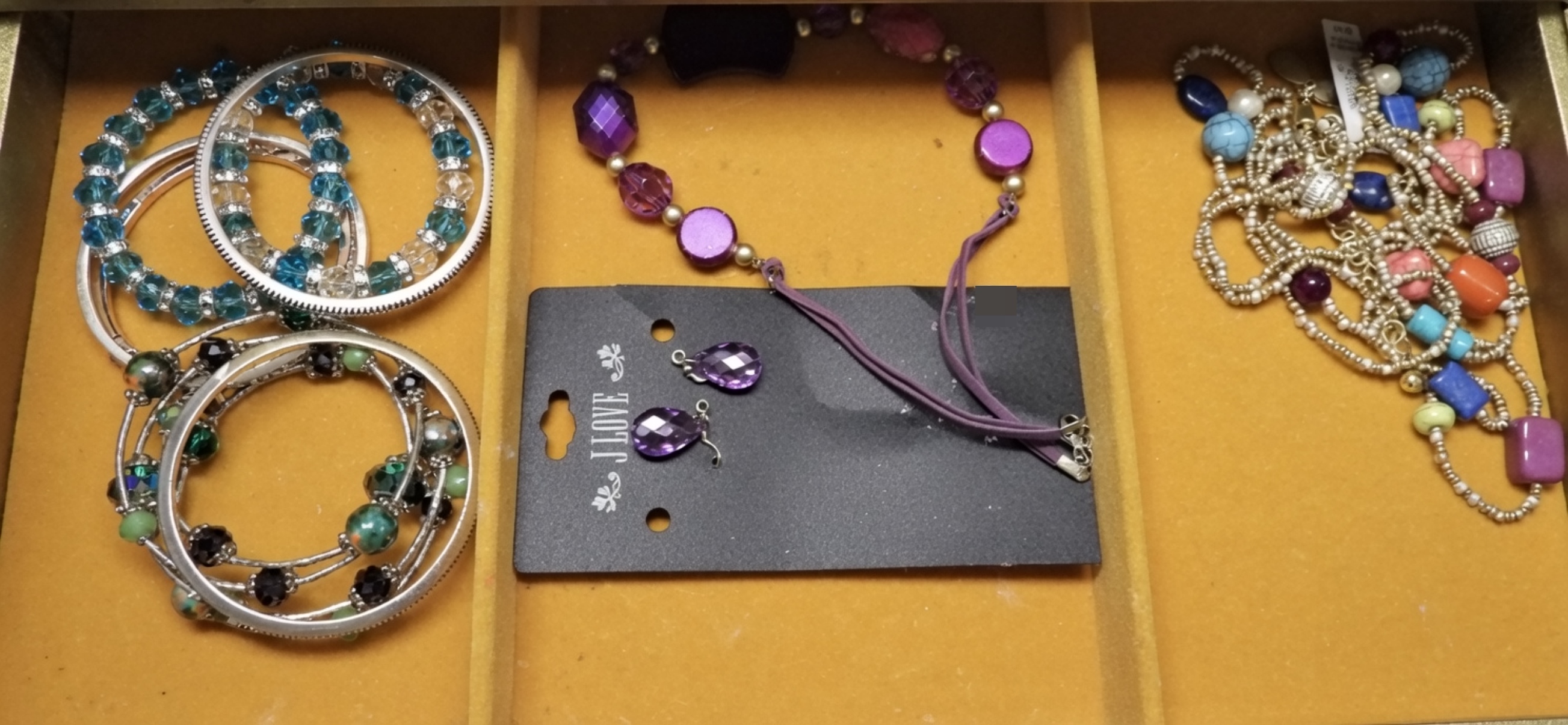 Jewelry Box with Costume Jewelry Collection
