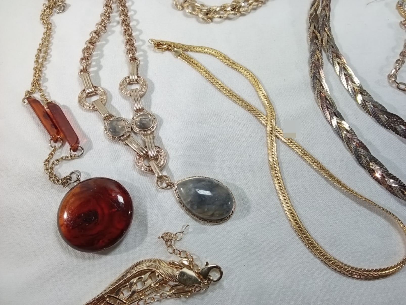 Gold-Tone Costume Necklace Lot, 13 Pieces