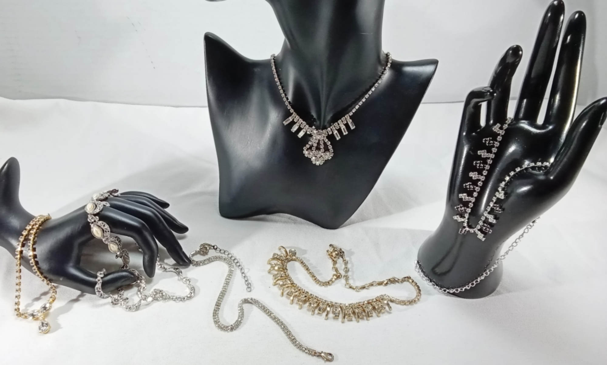 Vintage Costume Jewelry Lot, 6 Pieces Mixed