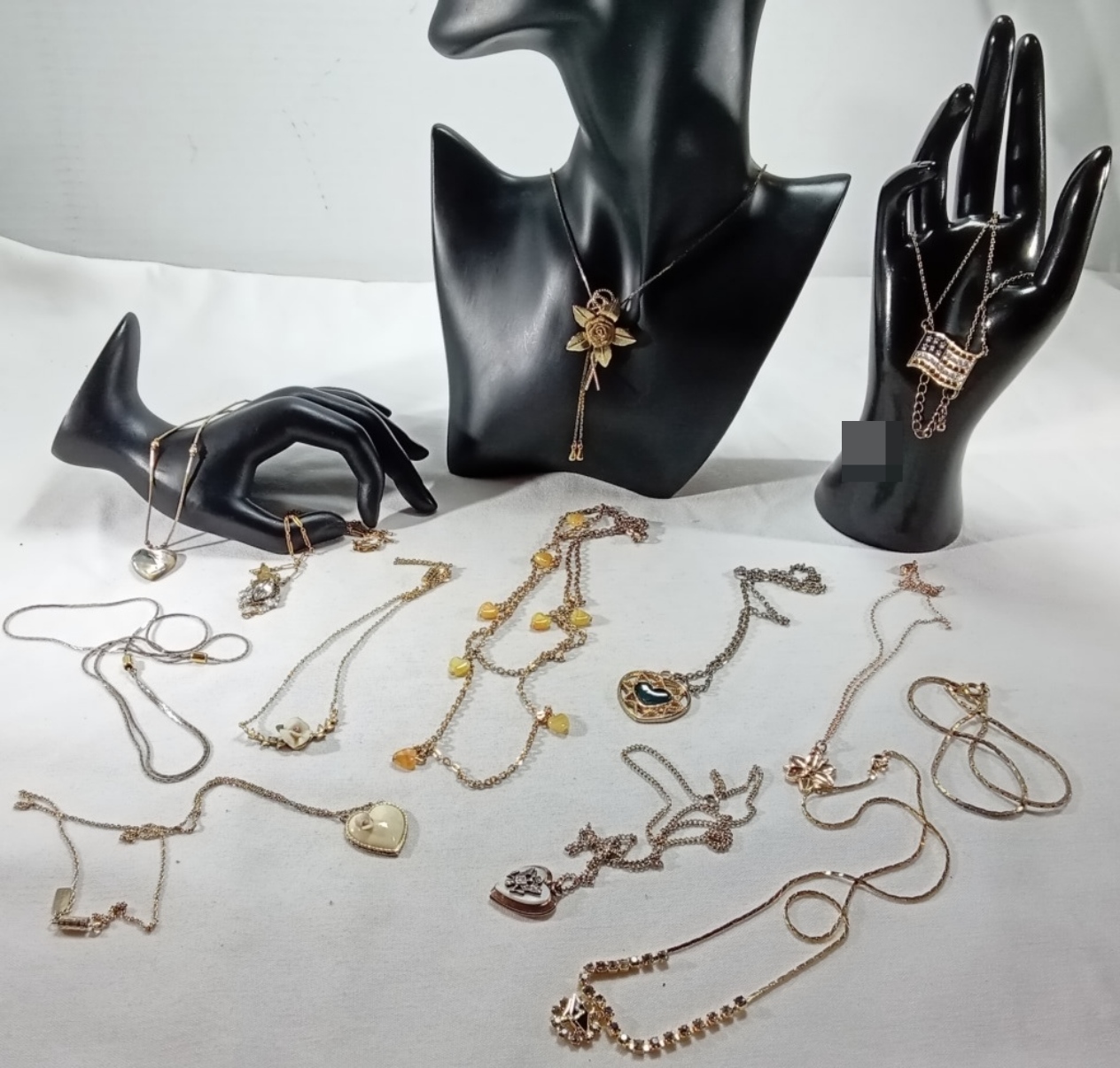 Gold-Tone Necklace Lot, 12 Pieces Mixed Styles