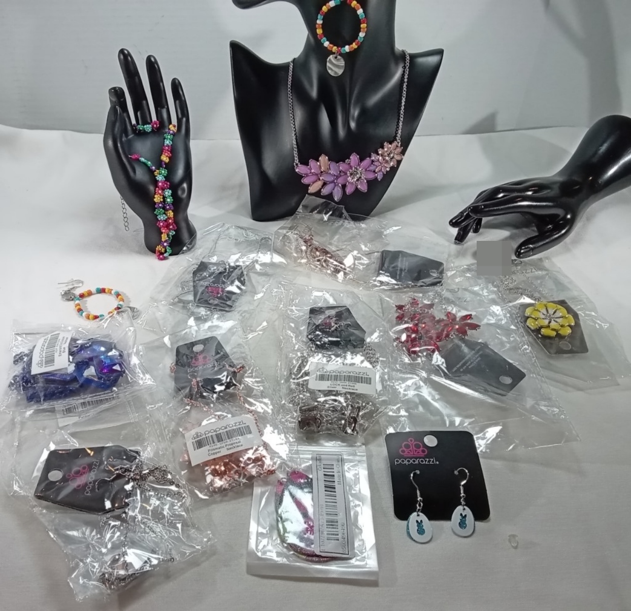 Paparazzi Costume Jewelry Lot, 13 Pieces Mixed