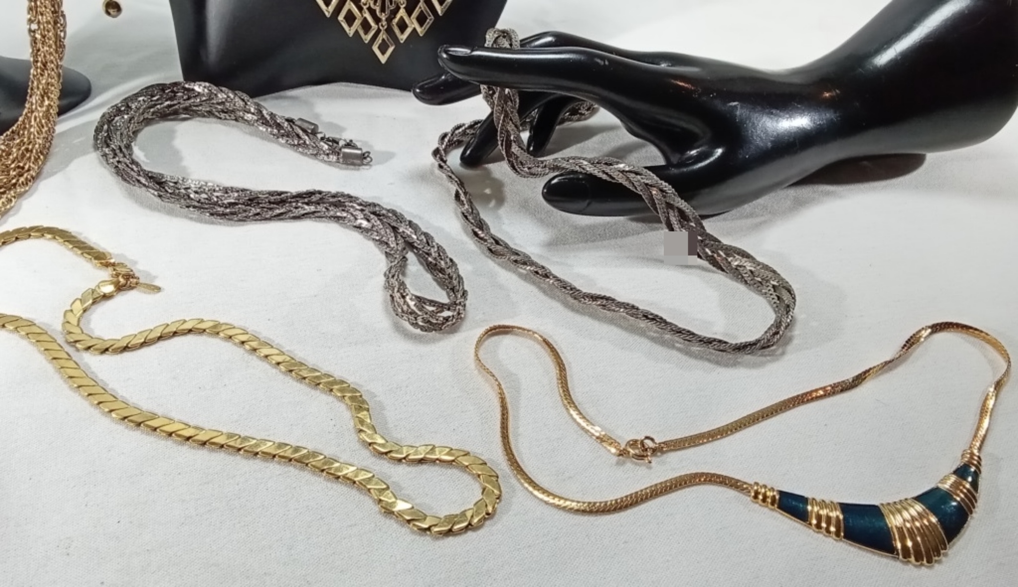 Vintage Gold-Tone & Silver-Tone Necklace, 6 Piece