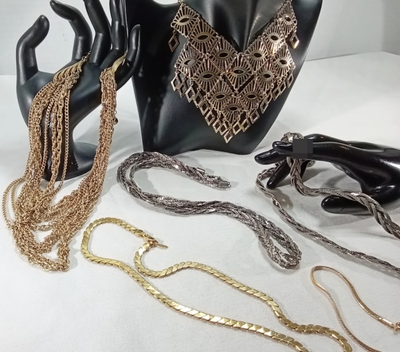 Vintage Gold-Tone & Silver-Tone Necklace, 6 Piece