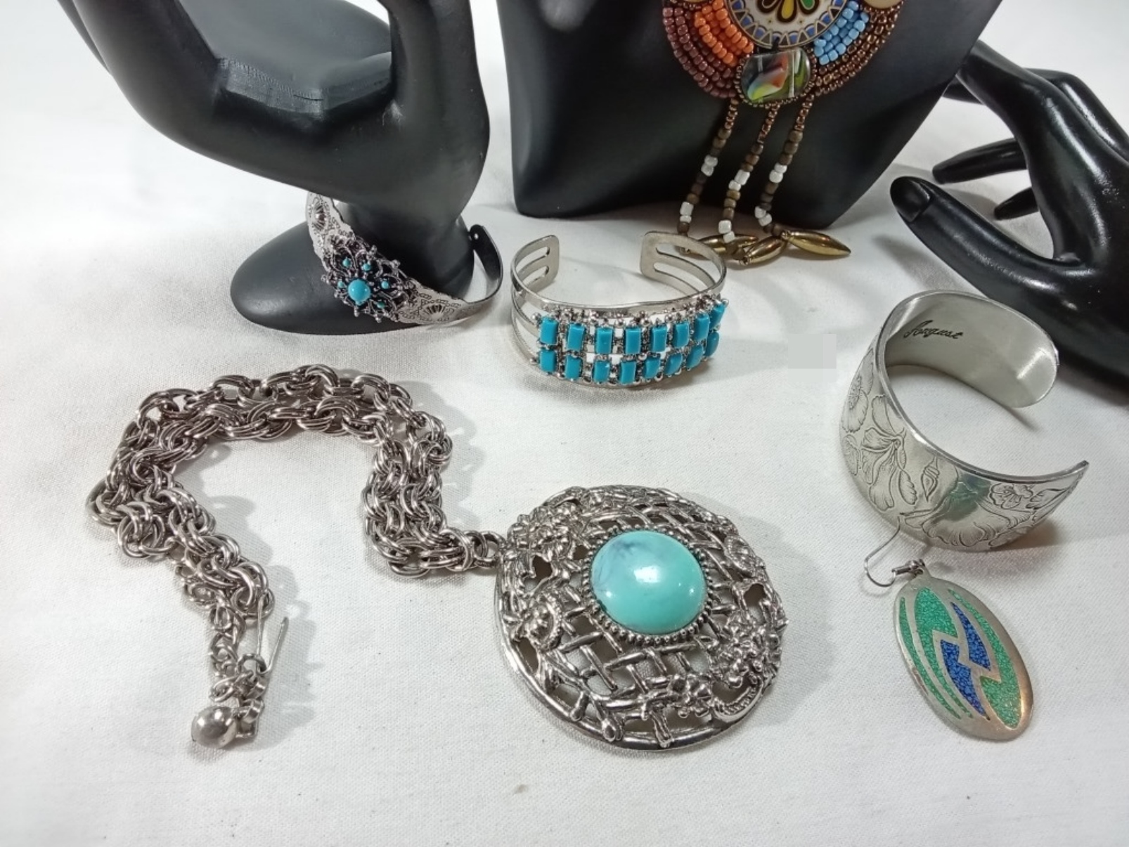 Vintage Gold-Tone & Silver-Tone Necklace, 6 Piece