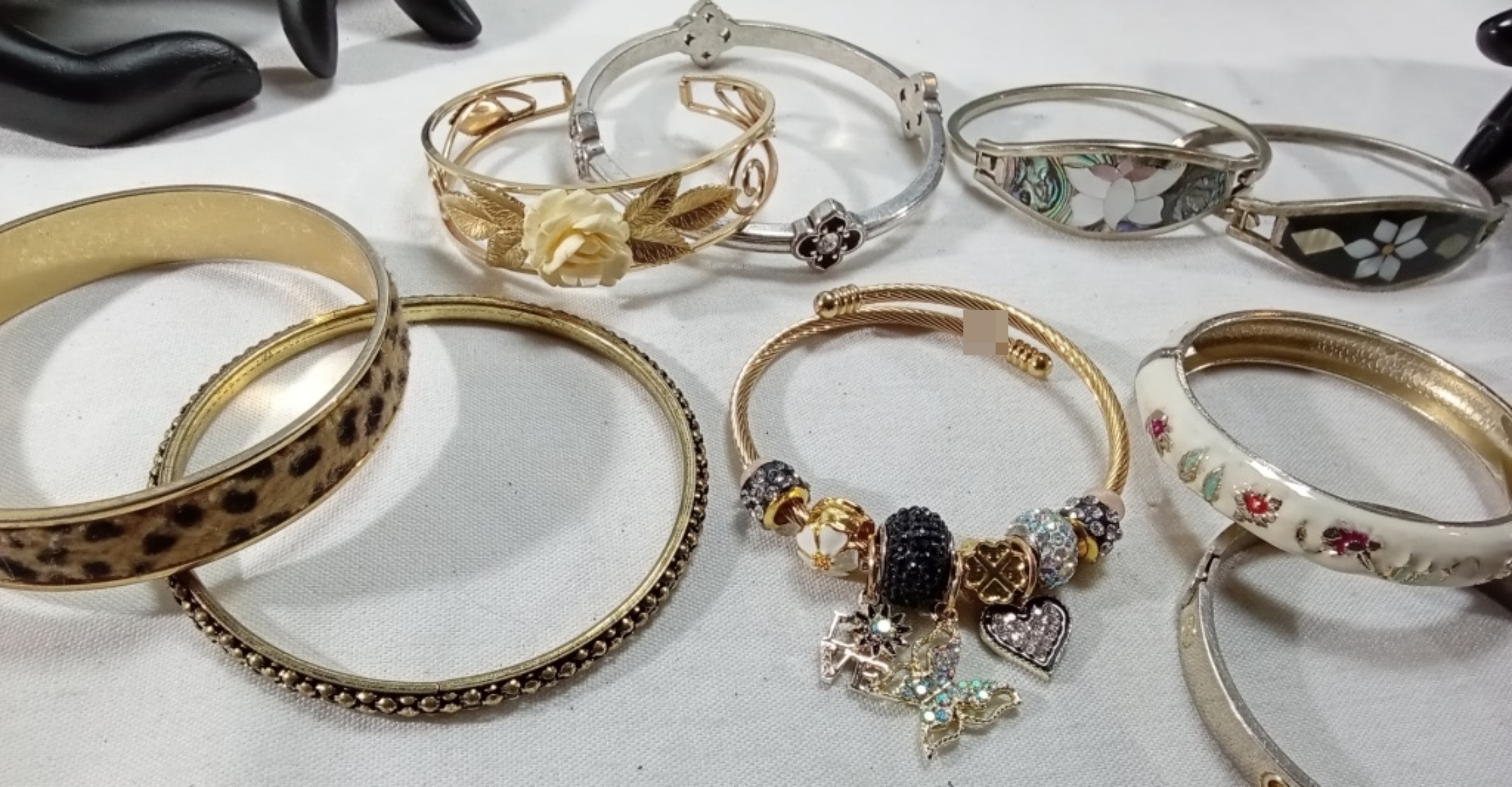 Bracelet Lot, 11 Pieces Gold & Silver Tone