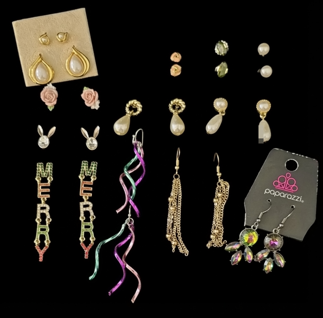Mixed Costume Earring Lot, 13 Pieces