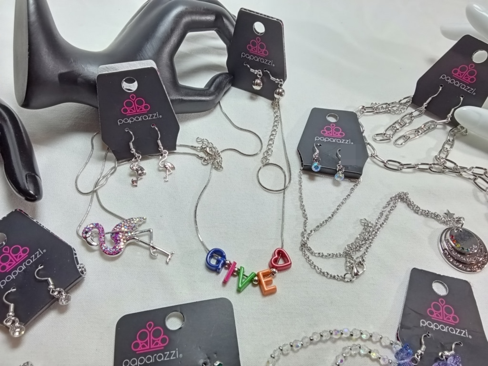 Paparazzi Silver-Tone Rhinestone Jewelry Lot, 7pc
