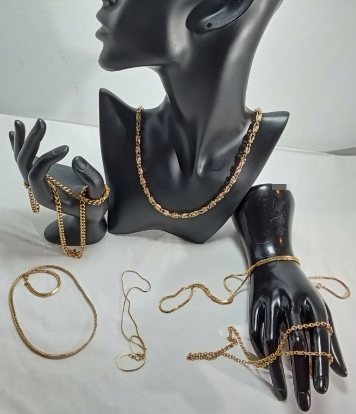 Gold-Tone Chain Lot, 6 Pieces Mixed Styles