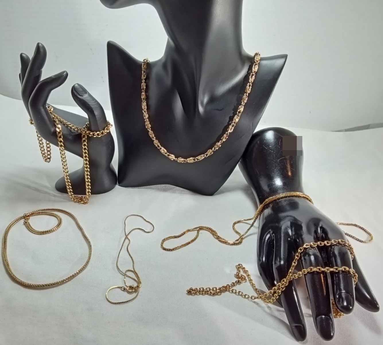 Gold-Tone Chain Lot, 6 Pieces Mixed Styles