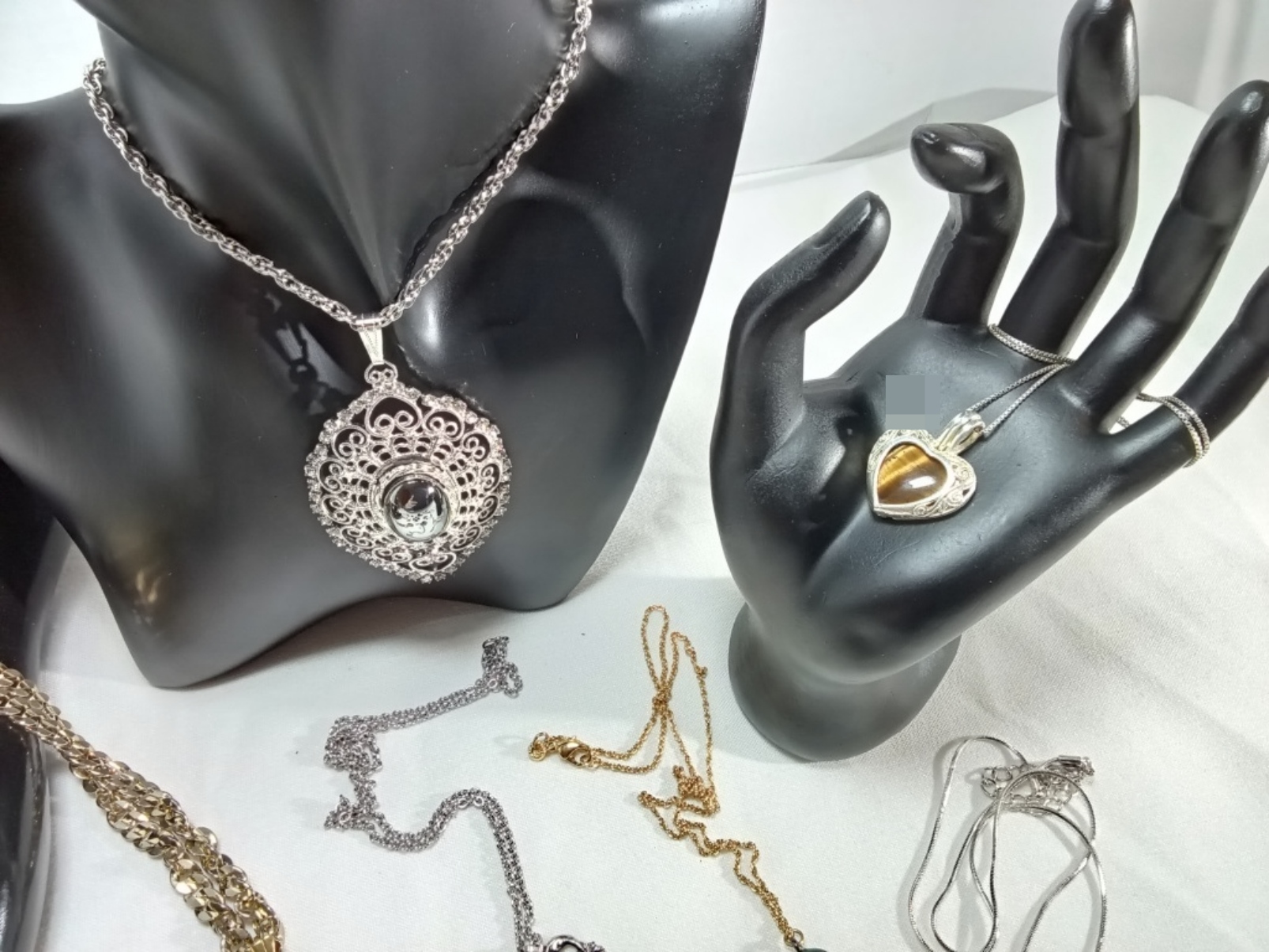 Mixed Jewelry Lot, 15 Pieces Silver & Gold-Tone