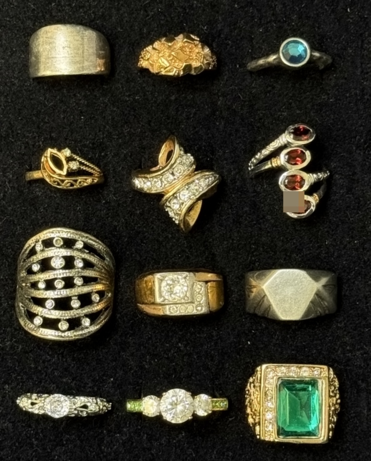 Variety of Vintage Costume Rings